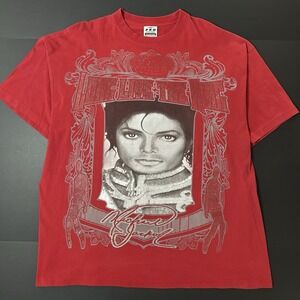 Vintage 90s Michael Jackson Long Live The King Pro Power Rap TShirt Mens 3XL Red